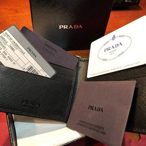 Prade Saffiano Men's Wallet color Nero